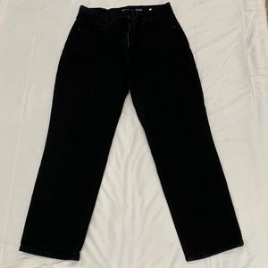 Extra High-Waisted Sky-Hi Straight Black Jeans for Women
